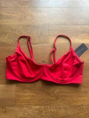 Pinkcolada Red Underwire Bikini Top